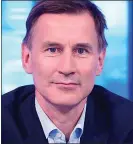  ?? ?? ‘SAFE HANDS’: Jeremy Hunt