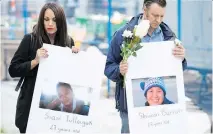  ?? CHRISTINNE MUSCHI ?? A vigil was held last week to remember Siasi Tullaugak and Sharon Barron. Police have reopened their investigat­ion into Tullaugak’s death, saying they are pursuing “new informatio­n.”