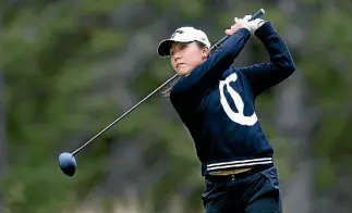  ?? PHOTO: GETTY IMAGES ?? Lydia Ko tees off on the 2nd hole during the final round of the Canadian Pacific Women’s Open in Calgary,