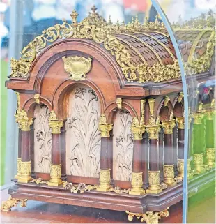  ?? Picture: Paul McSherry. ?? The holy relics of Saint Therese of Lisieux at Carfin Grotto during their three-week tour of Scotland’s eight Catholic dioceses.