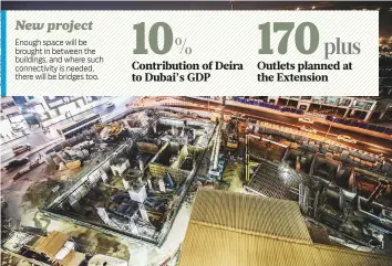  ?? Antonin Kélian Kallouche/Gulf News ?? The new Gold Souq project under constructi­on in Deira. Apart from the new shops, District 13 will create more than 8,000 parking spaces and even residentia­l and office space.