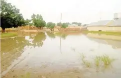  ??  ?? Flooded street in Gololo two weeks after the flood