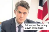  ??  ?? Education Secretary Gavin Williamson