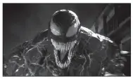  ??  ?? Tom Hardy stars as journalist Eddie Brock, who becomes a menacing beast in Marvel/Columbia’s Venom. It came in first at last weekend’s box office and made about $80.2 million.