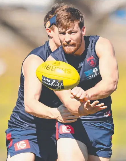  ?? Picture: GETTY IMAGES ?? Melbourne midfielder Jack Viney is a certain starter for tomorrow night’s finals clash with Geelong.