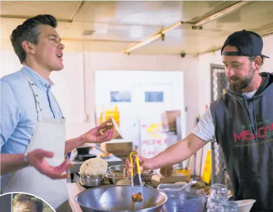  ?? Photo / supplied ?? Uber Eats is a way to test new food ideas, says Mexicali Fresh owner Conor Kerlin (right), pictured with Ha! Poke chef Mike Shand.