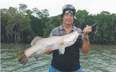  ??  ?? STILL AROUND: This nice barramundi was taken on a live sardine last weekend in the Cairns Inlet with Fish Tales Charters.