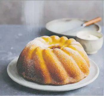  ??  ?? Saffron Bundt Cake with Pears from Scandikitc­hen Fika and Hygge by Bronte Aurell