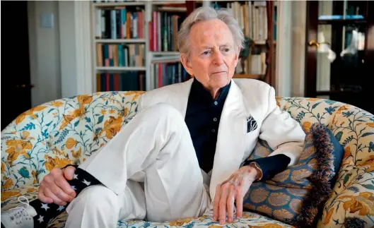  ?? AP ?? Tom Wolfe retratado en 2016 por Bebeto Matthews para la agencia AP.