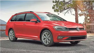  ?? VOLKSWAGEN OF AMERICA VIA AP ?? The VW Golf SportWagen strikes a good balance between big-car utility and small-car practicali­ty.