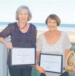  ??  ?? Tourism Business of the Year - Western Bay Museum’s Joyce Taylor and Paula Gaelic.