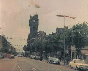  ??  ?? Burgh pride The Burgh flag flew from the Town Hall on Landemer Day 1974