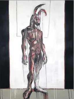  ?? ‘ECCEHOMO’ ?? (2013) Técnica mixta sobre papel de Jaime Sánchez 205 x 156 cm. Galería Theredoom, Madrid. Precio: 3.000 € Tel 91-786-59-16