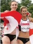  ?? FRANK GUNN/THE CANADIAN PRESS ?? Canadians Nicole Sifuentes, left, and Sasha Gollish finished 2-3 in the 1,500 metres.