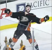  ?? Gina Ferazzi Los Angeles Times ?? ANDREW COGLIANO reacts after scoring in Game 7 against Edmonton. It was his only postseason goal.