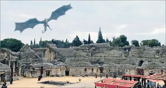  ?? HBO ?? Una secuencia emitida la temporada pasada que se rodó hace dos años en las ruinas romanas de Itálica, a unos ocho kilómetros de Sevilla