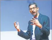  ?? BLOOMBERG ?? Sundar Pichai, CEO, Google. Around 150 employees walked out of their offices in India to protest sexual harassment