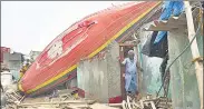  ??  ?? Damaged houses after cyclone Fani hit Puri on May 4, 2019. Cyclone Fani affected 28 million people, killing nearly 90 people in India and Bangladesh