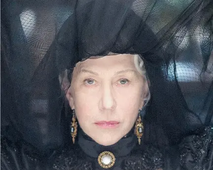  ?? VVS FILMS ?? Heiress Sarah Winchester, played by Helen Mirren is haunted by the ghosts of people killed by her late husband’s rapid-firing rifle in the new movie Winchester.
