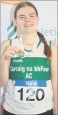  ?? ?? National champion, Aoife Martin, with her gold medal.