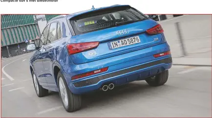  ??  ?? Met zijn draaicirke­l van 12 meter is de Audi Q3 niet de ideale stadsauto.