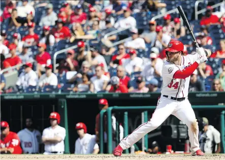  ?? ROB CARR/GETTY IMAGES/FILES ?? The biggest prize among this year’s free agents is Bryce Harper, who has already turned down a $300-million offer from the Washington Nationals. Harper is poised to surpass the Yankees’ Giancarlo Stanton ($325 million over 13 years) as baseball’s highest-paid player.