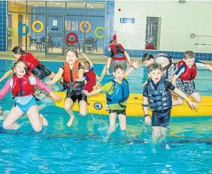  ?? Picture: Paul Reid. ?? Montrose swimming pool could be among the attraction­s to see staff cuts.