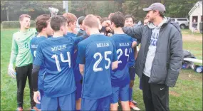  ?? Peter Wallace / For Hearst Connecticu­t Media ?? The Lewis Mills boys soccer team, seen here last season while playing in the Berkshire League, is 441 this year in its first season in the CCC.