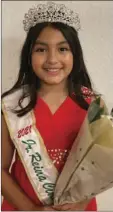  ?? COURTESY PHOTO ?? Jordynn Tapia, a fourth grader at Myron D. Witter Elementary, was crowned the Hidalgo Society’s 2021 Junior Cinco de Mayo Queen Saturday in Brawley.