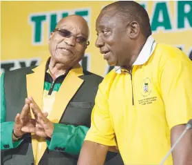  ?? Picture: Gallo Images ?? AT ODDS. President Jacob Zuma, left, has been criticised by Cyril Ramaphosa, right, for his Cabinet reshuffle.