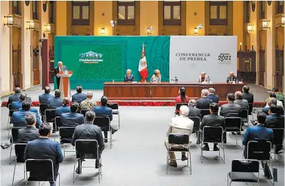  ?? ESPECIAL ?? Ceremonia en Palacio Nacional a la que acudieron 30 mandatario­s.