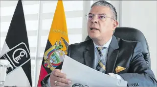  ?? ARCHIVO / EXPRESO ?? Funcionari­o. Carlos Riofrío es el actual contralor general del Estado subrogante, quien reemplazó a Pablo Celi.