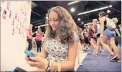  ?? Allen J. Schaben Los Angeles Times ?? AT VIDCON in Anaheim, Marisa Trezza, 18, was among the many young YouTube career-seekers.