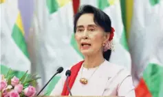  ?? Foto: dpa/Aung Shine Oo ?? Internatio­nal in der Kritik: Aung San Suu Kyi