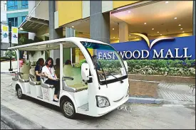  ??  ?? Electric vehicles bring convenienc­e to Eastwood inhabitant­s and contribute to a healthier environmen­t with less smoke emission.