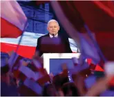  ?? PHOTO: REUTERS ?? Controvers­y: Jaroslaw Kaczynski, leader of the ruling Law and Justice party (PiS), delivers a speech in Warsaw, Poland.
