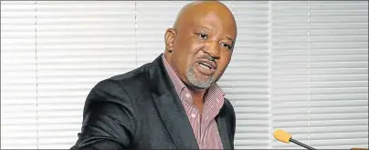  ?? Picture: BRIAN WITBOOI ?? HIGH OPTIMISM: Deputy Finance Minister Mcebisi Jonas says the new SAA board is addressing governance issues well and focus will turn to delivery and output. However a loss of R2-billion in the first six months of the financial year will be of major...
