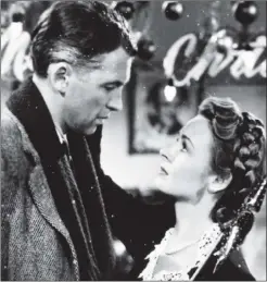  ??  ?? The character George Bailey and his wife Mary Hatch from the Christmas movie favourite ‘It’s a Wonderful Life’. It will be showing in the Mermaid Arts Centre in Bray on Monday, December 16.