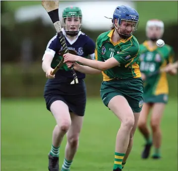  ??  ?? Knockanann­a captain Shannagh Goetelen in action against Bray Emmets.