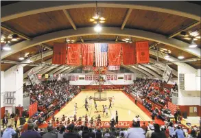  ?? Christian Abraham / Hearst Connecticu­t Media ?? Fairfield University’s Alumni Hall will be replaced next year with a new facility. The last men’s basketball game there will be played on Sunday.