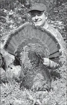  ?? Arkansas Democrat-Gazette/BRYAN HENDRICKS ?? The writer called in this gobbler from a long distance Wednesday with a collection of Arkansas-made turkey calls.