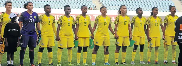  ??  ?? Banyana Banyana showed grit despite losing in the final of the Africa Women’s Cup of Nations against Nigeria last night.