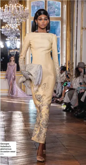  ?? EPA ?? Georges Hobeika’s glamorous occasion wear