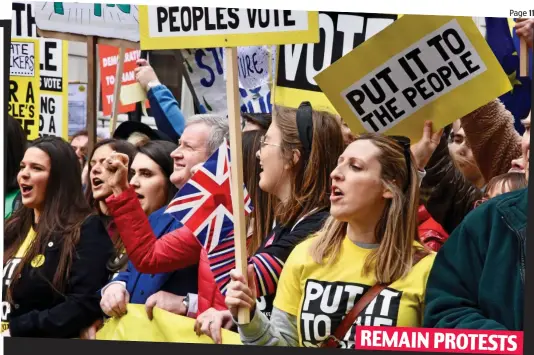  ??  ?? An estimated million people marched through central London on Saturday to demand a second referendum