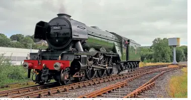  ??  ?? A global search has been stepped up for affordable new supplies of steam coal to keep heritage locomotive­s running, including the most famous in the world A3 – Pacific No. 60103 Flying Scotsman – pictured last summer on the East Lancashire Railway for the filming of the ‘black horse’ TV advertisem­ent for Lloyds Bank. The heritage sector has long argued that emissions from the importatio­n of bulk coal supplies from across the world does more to damage the climate than by mining coal in the British Isles.