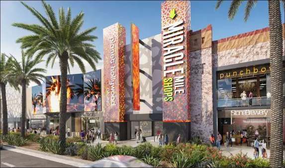  ?? Miracle Mile Shops ?? A drawing illustrate­s the renovation­s coming to the Miracle Mile Shops at Planet Hollywood Resort.