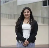  ?? (NWA Democrat-Gazette/J.T. Wampler) ?? Reyna Garcia, a senior at Heritage High School in Rogers, has been accepted by some of the most prestigiou­s universiti­es in the U.S., including Harvard, Duke and Rice.