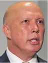  ??  ?? Australian Defence Minister Peter Dutton