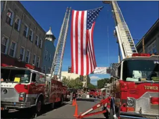  ?? PATRICIA DOXSEY—DAILY FREEMAN ?? The 13th Annual Firemen’s Museum Antique Fire Engine Muster on Saturday on Fair Street in Uptown Kingston.