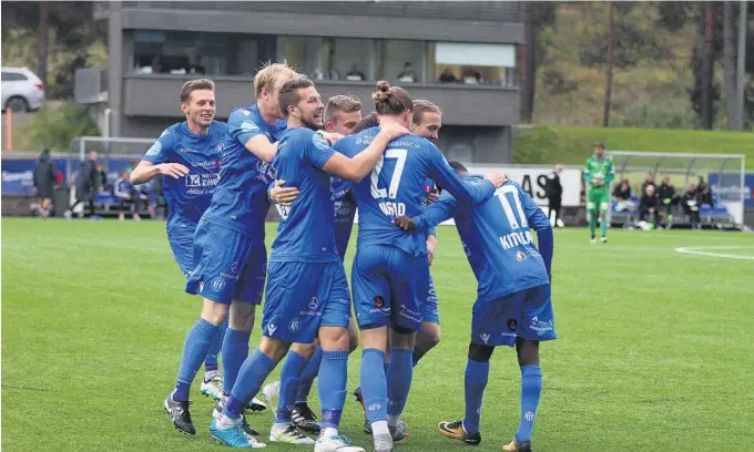  ?? FOTO: TOM ARNE BORGERSEN ?? OPP: Notodden-gutta sikret seg et flott utgangspun­kt foran lørdagens avgjørende opprykkska­mp mot FFK, og lørdag kan publikumsr­ekorden ryke.